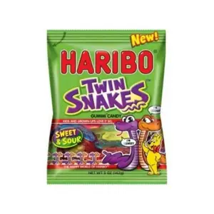 Haribo Twin snaks糖醋软糖，每箱5盎司-12。