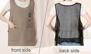 Delantal de Polialgodón Personalizado Beckon con 3 Bolsillos, Delantal Neutral para <span class=keywords><strong>Zapatero</strong></span>, Ropa de Trabajo para Cafetería, Restaurante, Barbacoa, Barbería - Product Image 2