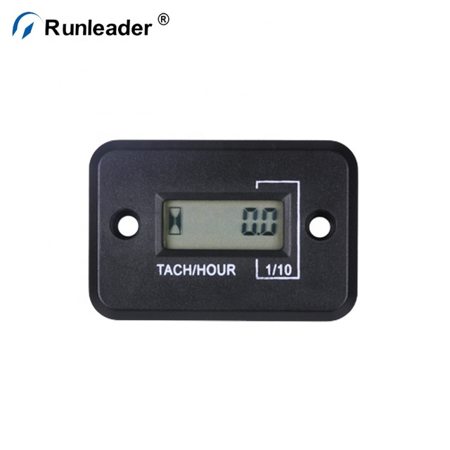 Runleader New Digital RPM Hour Meter Tachometer RL-HM012 for Any Gasoline Engine Motorcycle ATV Snowmobile Motocross