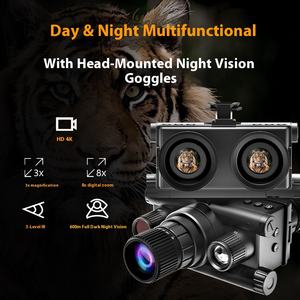 جهاز رؤية ليلية بالأشعة تحت الحمراء جديد مثبت بالرأس ، p HD 8x تكبير ، مدى m ، شاشة OLED ثنائية العينين للخارج للنهار/الليل - Product Image 2