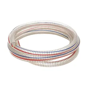 Cấp Thực Phẩm Trong Suốt Dây Thép Gia Cố Xoắn Ốc Ống PVC Ống 8Inch 10Inch Linh Hoạt Nước PVC Hút Hose 50Mm