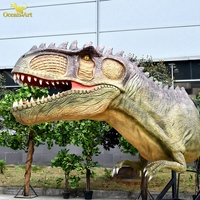 Grand modèle de tête de dinosaure t-rex, mannequin du parc, taille de vie, robot animation, dinosaure jouets robotique
