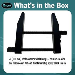 แคลมป์คีบแบบปรับได้ 4 นิ้ว 100 มม. ยี่ห้อ Assorts Toolmaker รุ่น F ทำจากเหล็กอัลลอยด์เคลือบอีพ็อกซี่สีดำ - Product Image 2