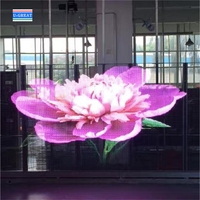 Écran de rideau vidéo LED en verre transparent d'installation facile de publicité du pas d'intense luminosité 3.9mm-7.8mm