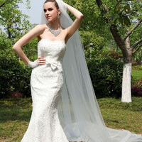 Voile de Mariée Long Élégant et Classique de Cathédrale, en Tulle Doux Exquis avec Peigne pour Accessoires de Cheveux de Mariée, Vente en Gros