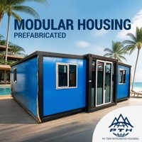 Deluxe 20ft 40ft Doppelflügel-Faltbares Haus Vorgefertigte Erweiterbare Container-Villa mit 3 Schlafzimmern und Integriertem Badezimmer