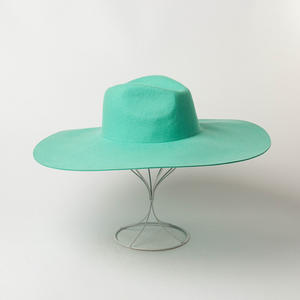 Sombrero fedora de ala ancha para mujer, sombrero femenino de 16cm, color verde menta, <span class=keywords><strong>2022</strong></span> - Product Image 2