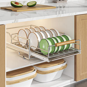 Support de rangement de la vaisselle <span class=keywords><strong>sous</strong></span> l'évier en acier inoxydable à 2 niveaux pour la cuisine Support pour <span class=keywords><strong>bac</strong></span> à eau Bols Étagère de séchage Support pour l'organisation de la vidange - Product Image 5