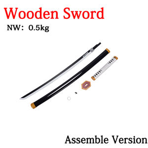 104Cm Anime épée arme accessoires couteau enfants jeu de rôle jouet <span class=keywords><strong>Katana</strong></span> bois court épées de sécurité pour Cosplay jouant garçons - Product Image 5