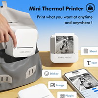 Imprimante thermique mini HD Luck Jingle D1 203 DPI sans fil, sans encre, batterie longue durée 8-10h, numérisation OCR pour l'impression, portable de poche