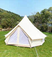 Tente de camping yourte mongole, style ethnique traditionnel, grande tente, résistante au vent et à la pluie, tente de camping sur les prairies