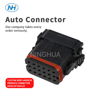 DT16-18SC-K004 nối bộ chuyển đổi hình chữ nhật 18 vị trí vỏ màu đen PA66 + GF Plug-in Phụ kiện treo nội tuyến miễn phí - Product Image 2