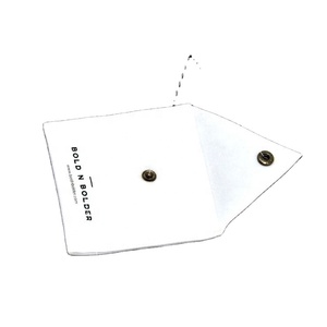 Pochette à bijoux en velours suédé blanc de petite taille avec fermeture à bouton-pression – Prix usine - Product Image 1
