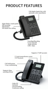 Teléfono IP KS30 SIP con Pantalla LCD Retroiluminada de 2.3 Pulgadas, 2 Cuentas SIP, Voz HD, Teléfono VoIP de Escritorio para Empresas, Centros de Llamadas y Pequeñas y Medianas Empresas - Product Image 3
