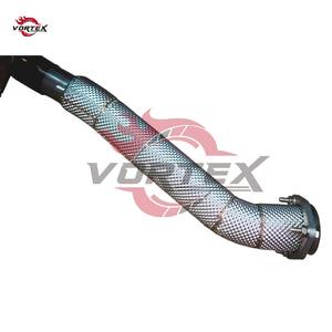 Tubo de Escape de Acero Inoxidable T304 de Alto Flujo Vortex - Colector de Escape Pulido Azul Quemado de 1.5 mm de Espesor para Ferrari F430 - Product Image 4