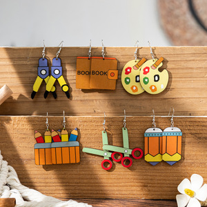 Boucles d'oreilles tissées à la main rétro bohème géométrique frange boucles d'oreilles pour femmes Uionen 1081 - Product Image 2