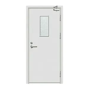 Factory Direct Supplier Security Emergency Exit Fire Resistant Fireproof Steel Door with Push Bar