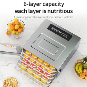 Household Grade 6-Layer Stainless Steel Food Dehydrator Electric Dryer for Jerky Fruits Vegetables Herbs <b>Fish</b> and Pet Food - Product Image 3
