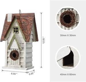 Casetta per Uccelli <span class=keywords><strong>in</strong></span> <span class=keywords><strong>Legno</strong></span> da Appendere, Decorazione da Giardino, Vendita all'Ingrosso - Product Image 4