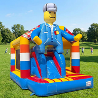 Château gonflable commercial en PVC pour intérieur et extérieur, coloré, avec toboggan, idéal pour la location de fêtes et les événements
