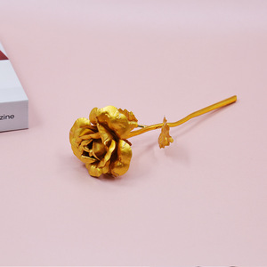 Rosa <span class=keywords><strong>de</strong></span> Oro <span class=keywords><strong>de</strong></span> 24k con <span class=keywords><strong>Tallo</strong></span> <span class=keywords><strong>Largo</strong></span>, Regalo Económico para el Día <span class=keywords><strong>de</strong></span> San Valentín - Product Image 6
