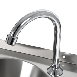 อ่างล้างจานสแตนเลสติดผนังสำหรับครัวเชิงพาณิชย์ ควบคุมด้วยระบบเข่า ผิวสัมผัสด้านแบบปัดเงา ได้รับการรับรองมาตรฐาน NSF รับน้ำหนักได้ 300 กก./ตร.ม. - Product Image 5