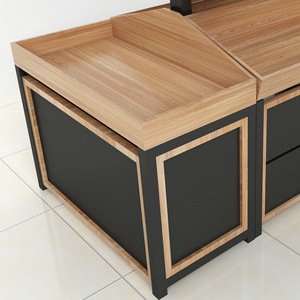 Nhà Sản Xuất Bán Buôn Siêu Thị Trái Cây Và Rau Thép Bằng Gỗ Kệ Kim Loại Kệ Snack Số Lượng Lớn Hiển Thị Kệ - Product Image 5