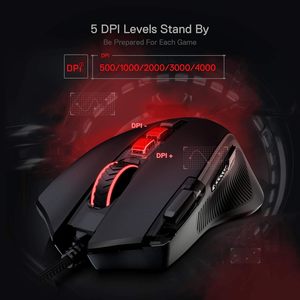 เมาส์เกมมิ่ง M612 <span class=keywords><strong>Predator</strong></span> RGB 8000 DPI เชื่อมต่อผ่านสาย USB แบบออปติคอล ปุ่มตั้งค่าได้ 11 ปุ่ม ไฟแบ็คไลท์ 5 โหมด รองรับซอฟต์แวร์ DIY จากจีน - Product Image 6