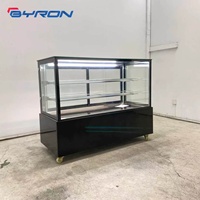 Vitrine Réfrigérée Verticale pour Gâteaux avec Quatre Roulettes Mobiles et Éclairage LED Chaud – Réfrigérateur Commercial pour Desserts