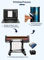 Imprimante UV DTF Qinyu avec deux technologies d'impression, quatre têtes d'impression I1600, encre UV, largeur d'impression de 60 cm pour les étiquettes d'emballage
