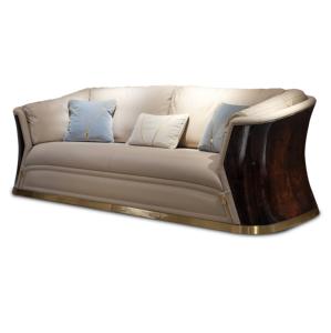 Diseño italiano moderno de lujo real sala de estar salón sofá de cuero conjunto de <span class=keywords><strong>muebles</strong></span> - Product Image 2