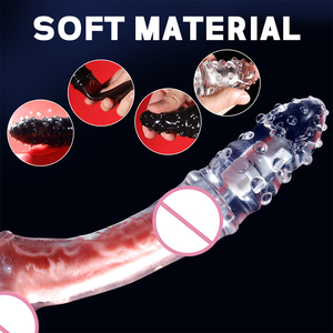 Manchon d'agrandissement du pénis en <span class=keywords><strong>silicone</strong></span>, jouets pour adultes, extenseur de pénis, pompe à pénis, vibromasseur, jouets sexuels pour hommes, jouets pour adultes - Product Image 4