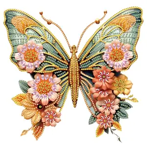 30*30cm arte artesanal 5D DIY diamante pintura Kit hecho a mano Flor Mariposa cristal diamante pintura para niños