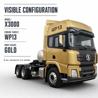 Traktor Head SHACMAN X3000 6x4 550HP Diesel Prime Mover Bekas untuk Transportasi Berat