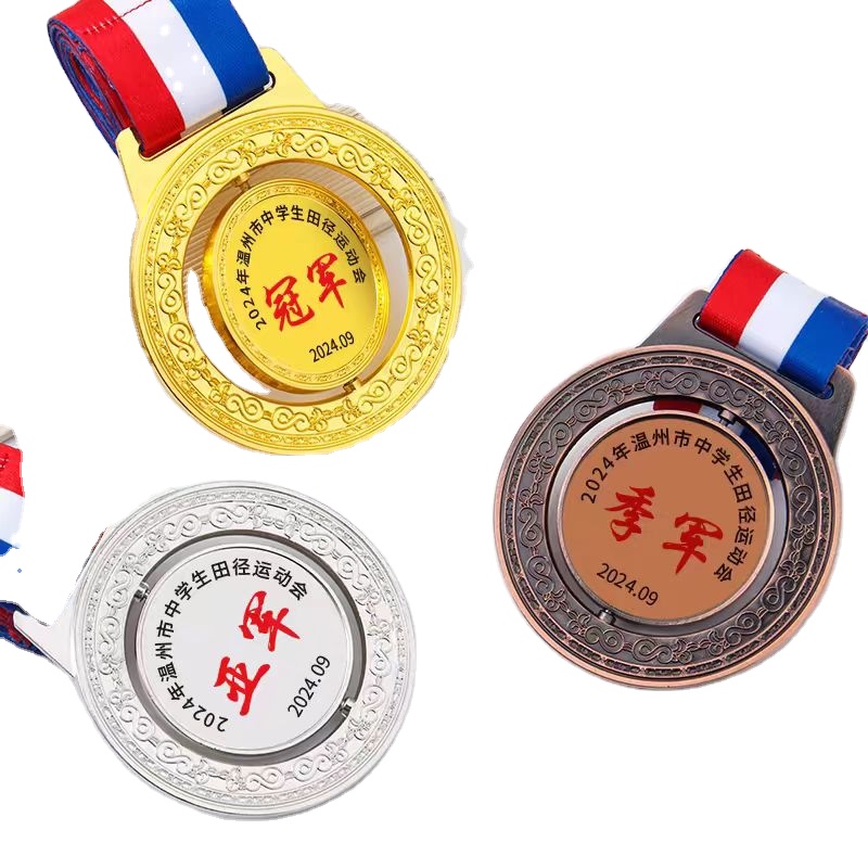 Crystal Metal Pin Medals Fashion-Style Bronze Iron Aluminum Models Prize Gifts Marathon Winners School Games Honors Events Logo