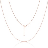 Chaîne de collier réglable style lariat en argent plaqué rhodium PT Tone S925 pour colliers de diamants de culture