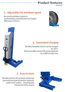Подъемник для грузовиков OBC Heavy-Duty с трехсекционными поворотными стрелами - Product Image 3