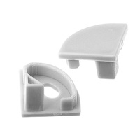 Profilé d'angle en aluminium LED Couvercle rond Profilé d'extrusion en aluminium LED Chine 16*16mm