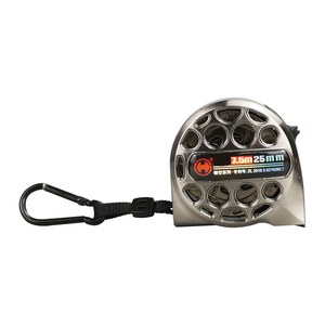 Casing pita pengukur Metros Label baja tahan karat ABS kualitas bagus PVC kustom tahan air 5m 7.5m perak De 5m 5m meter 10 buah - Product Image 4