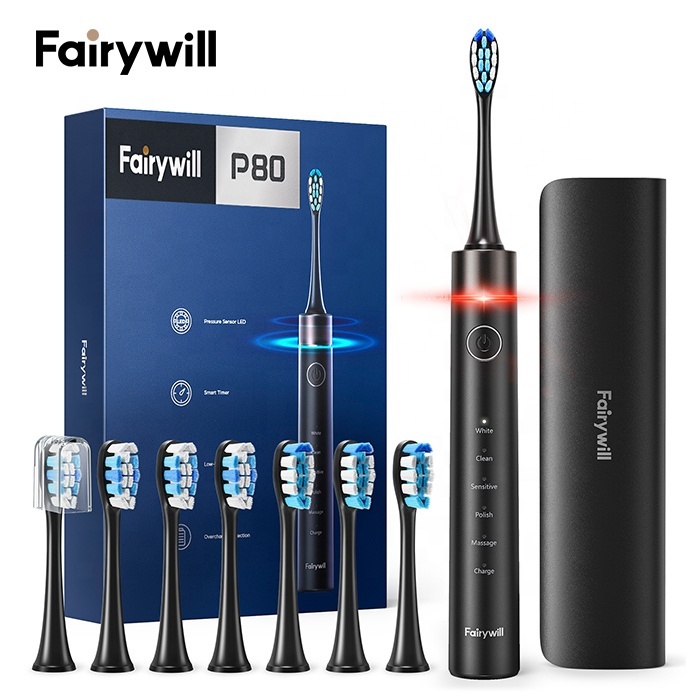 Перезаряжаемая электрическая зубная щетка Fairywill FW P80 для ухода за полостью рта, 5 режимов