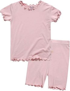 ชุดเสื้อผ้าใยไผ่ผสมสแปนเด็กซ์สีม่วงล้วนแขนสั้นน่ารัก รุ่น TZ-546-YXN - Product Image 3