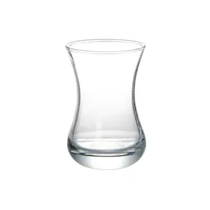 पुनः प्रयोज्य होरग्लास के आकार का मोरोकन सादा ग्लास पेय कप पानी के लिए टंबलर पीने वाले टंबलर