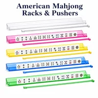 Supports et poussoirs de Mahjong transparents durables, plusieurs couleurs, supports de tuiles de Mahjong en plastique pour accessoires de jeu de société à domicile