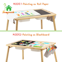 Table de jeu multifonctionnelle pour tout-petits avec bac de rangement et tableau noir