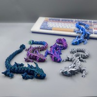 Dragon à double corne imprimé en 3D, best-seller, dragon à grandes cornes, dragon écaillé, créations animales exquises, échelle 1/12