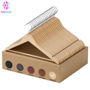 Meistverkaufte Holz-Kleiderbügel Tragbare Aufbewahrung Kostengünstige Leichtgewichtige Robuste Bügel für Bekleidungsgeschäfte - Product Image 1