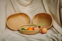 Organisateur de bureau en bambou éco-responsable |   Petit panier tissé pour fournitures de bureau et artisanat