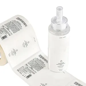 Design stampa Uv Logo adesivo impermeabile etichetta adesiva trasparente bottiglia e barattolo per profumo