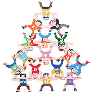 Muestra <span class=keywords><strong>gratis</strong></span> juguetes apilables de madera circo Hercules compañía acrobática bloques de construcción de equilibrio rompecabezas de Madera Juguetes apilables - Product Image 1