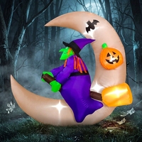 Nouvel Arrivage Transfrontalier : Ballon Gonflable Sorcière d'Halloween Imprimé UV pour Décorations de Fête et Accessoires de Décoration de Jardin/Événement